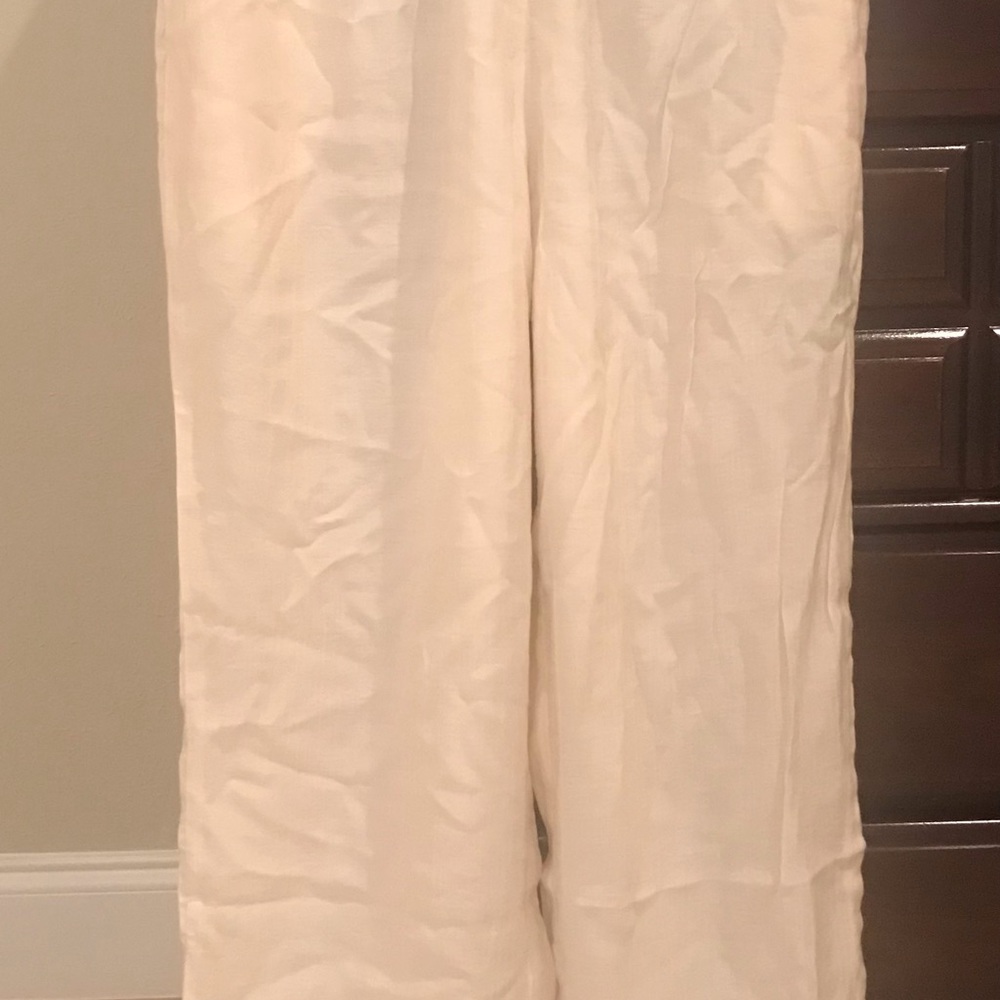 Beautiful ivory pull on wide leg pants
